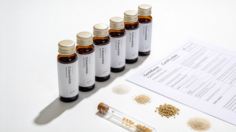 De laatste bedrijfszaken over Hoe kies je een kwaliteitsproducent voor collageenpeptide drankjes: certificeringen, testen en rode vlaggen.