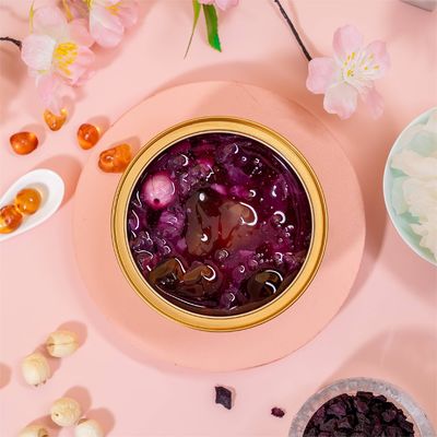 kopen Paarse zoete aardappel perzik kauwgom Tremella soep licht dessert 168g 228g online vervaardiging