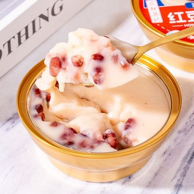 Goede prijs Rode bonen dubbele custard traditioneel Chinees dessert, gezonde zoete lekkernij eiwitrijke pudding Aziatische melk custard online