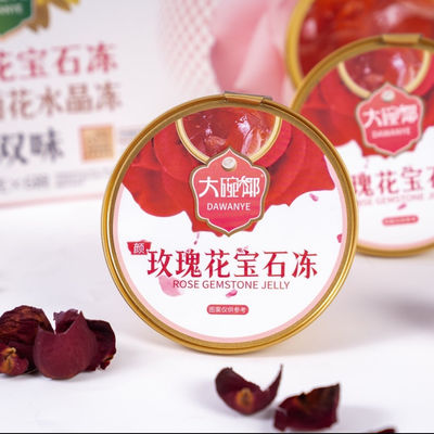 Goede prijs Rose Herbal Jelly Dessert 168g Klaar om te eten Functioneel voedsel met granaatappelsap en water Kastanje ondersteunt dagelijkse gezondheid en hydratatie online