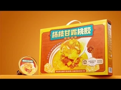 Klaar om te eten Mango Pomelo Sago met Perzikgum dessert veganistisch dessert plantaardig op basis van voedende huid